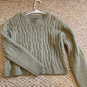 Cropped Green Sweater